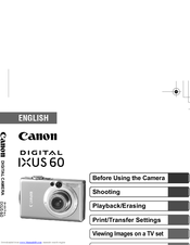 Canon Digital Ixus 75 User Manual